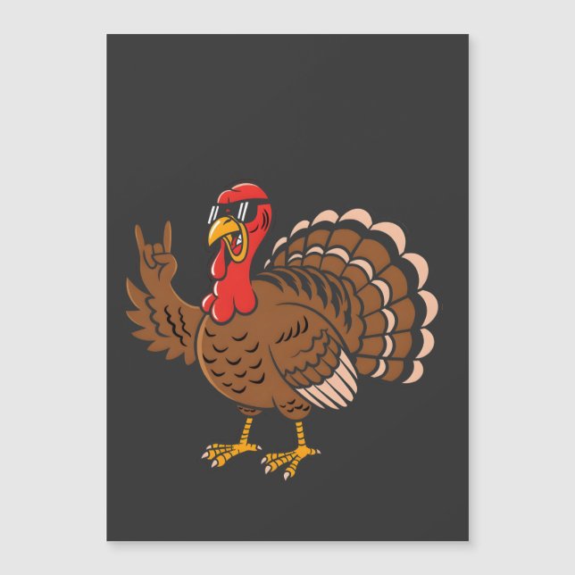 Metal Thanksgiving Turkey Metalhead Devil Horns  (Front)