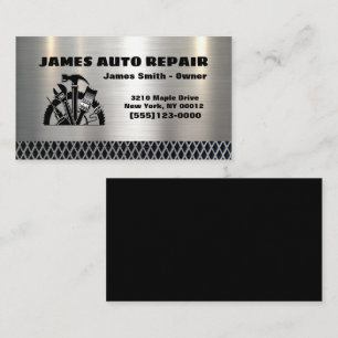  Metal Tool Design Automotive Mechanic Auto Repair Business Card