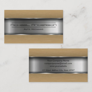 Metal Trim   Shiny Metallic Business Card