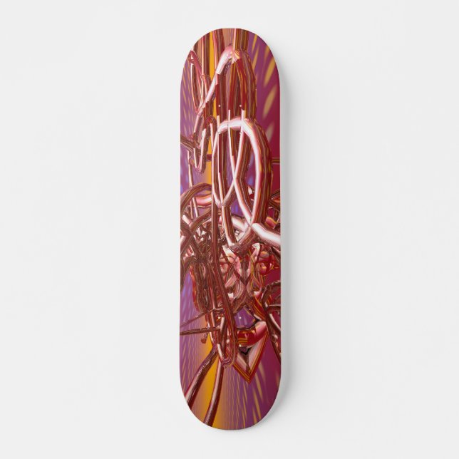 Metal Tubes Abstract - 02 Skateboard (Front)