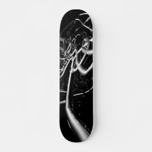 Metal Tubes Abstract Skateboard