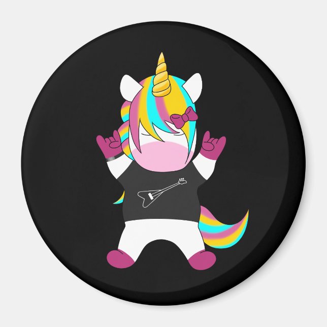 Metal Unicorn Magnet (Front)