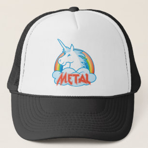 metal-unicorn trucker hat