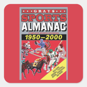 Metal Wall Art Sports Almanac Square Sticker