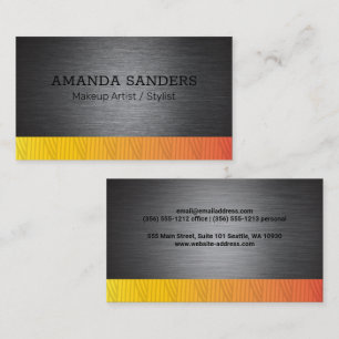 Metal    Weave Pattern Trim Business Card