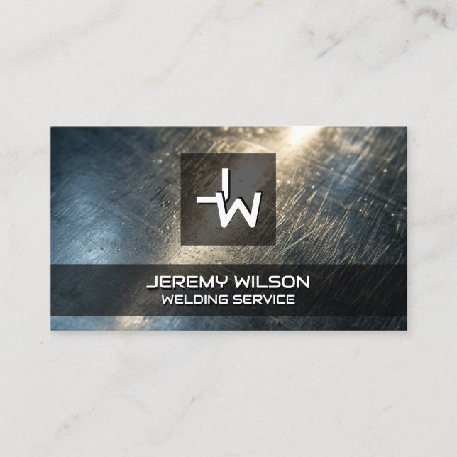 Metal Welder Construction Repair Handyman Business Business Card (Front)