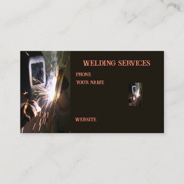 Metal Welder Fabricator   Business Card (Front)