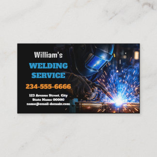 Metal Welding Fabrication Contractor Business Card