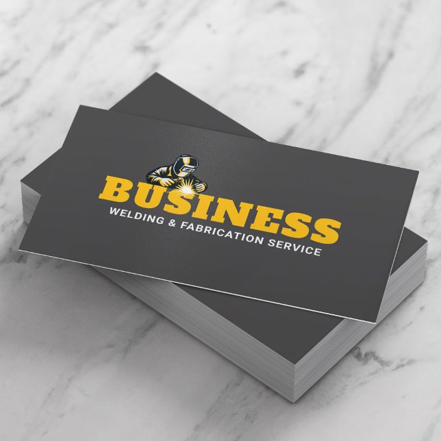 Metal Welding & Fabrication Service Welder Business Card (Creator Uploaded)