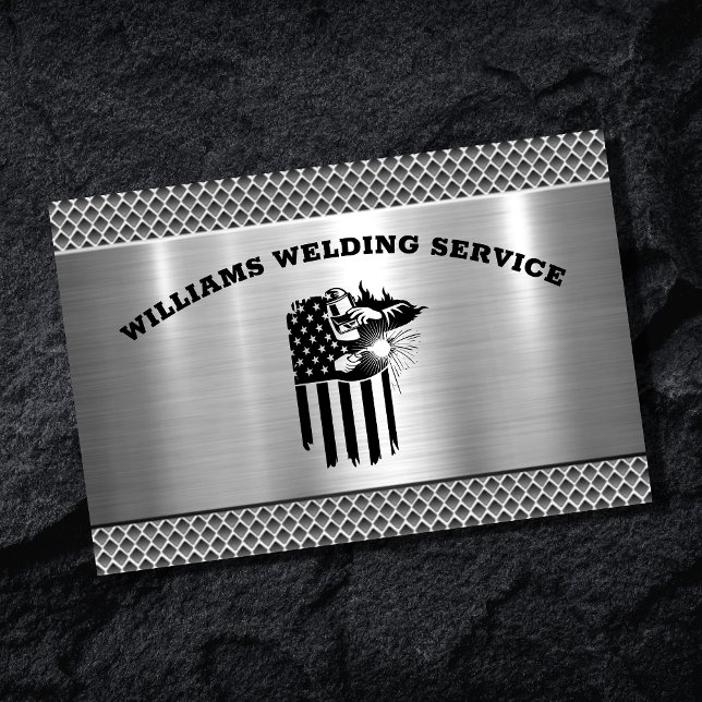 Metal Welding Fabricator Contractor Professional Business Card (Creator Uploaded)