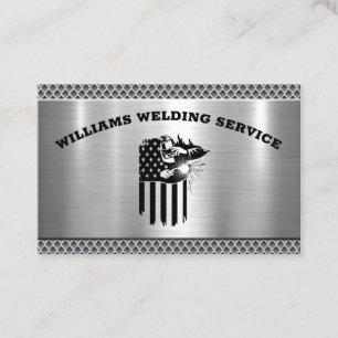 Metal Welding Fabricator Contractor QR Code Business Card