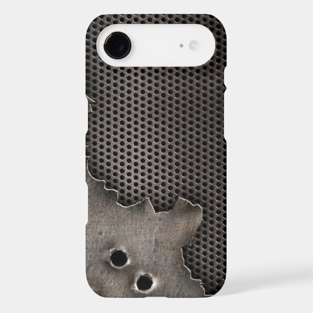 Metal with bullet holes background Case-Mate iPhone case (Back)