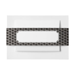 Metal with bullet holes background invitation belly band
