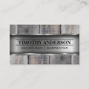 Metal Wood Building Material Business Card