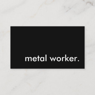 metal worker business card