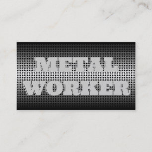 Metal Worker Stainless Steel Look Business Card