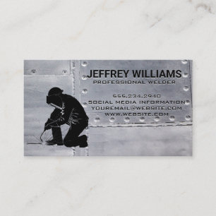 Metal Worker Welding   Steel Metal Rivets Business Card