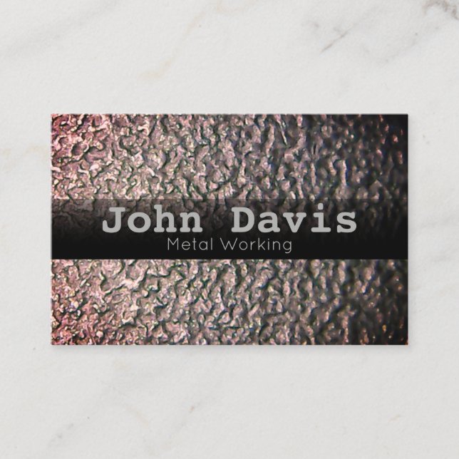 Metal Working business card (Front)