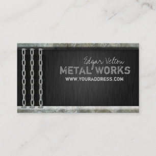 Metal Works Engineer Heavy Chain Business Card