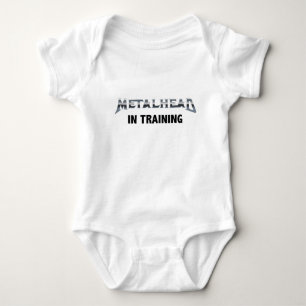 Metalhead in training baby bodysuit