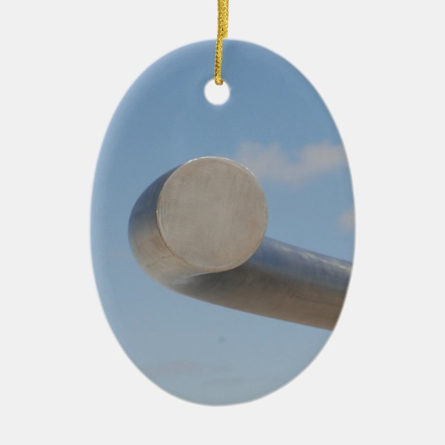 Metalic Blue Skies Ceramic Tree Decoration (Front)