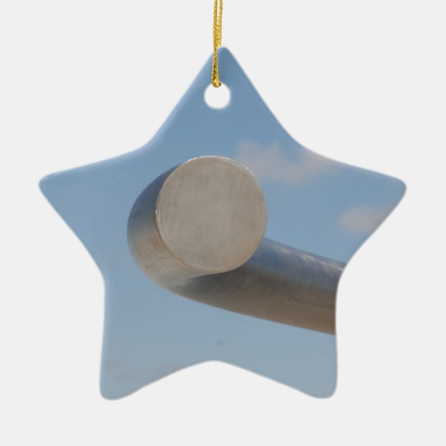 Metalic Blue Skies Ceramic Tree Decoration (Front)