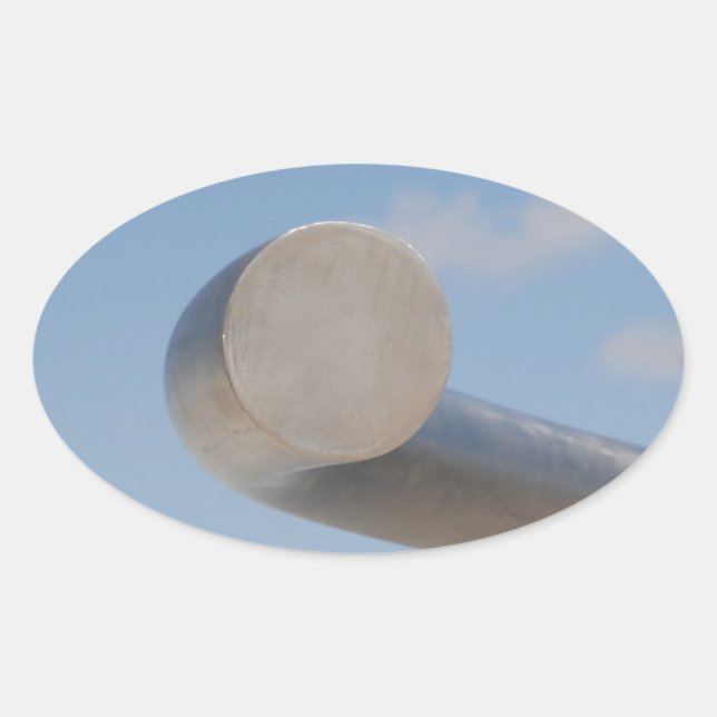 Metalic Blue Skies Oval Sticker (Front)