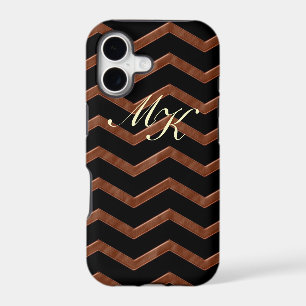 Metalic Bronze Zig Zag Pattern