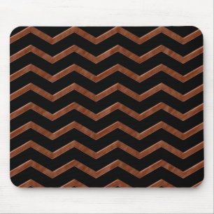 Metalic Bronze Zig Zag Pattern Mouse Mat