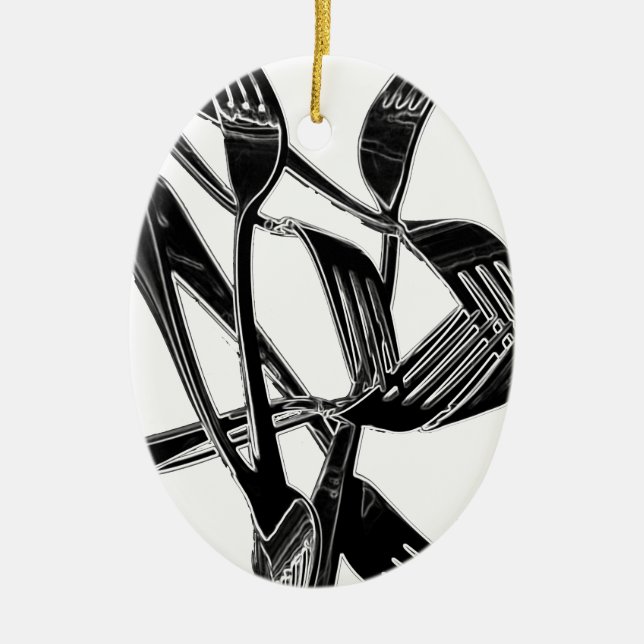 Metalic Ceramic Tree Decoration (Front)