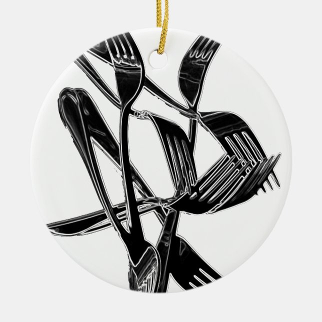 Metalic Ceramic Tree Decoration (Front)