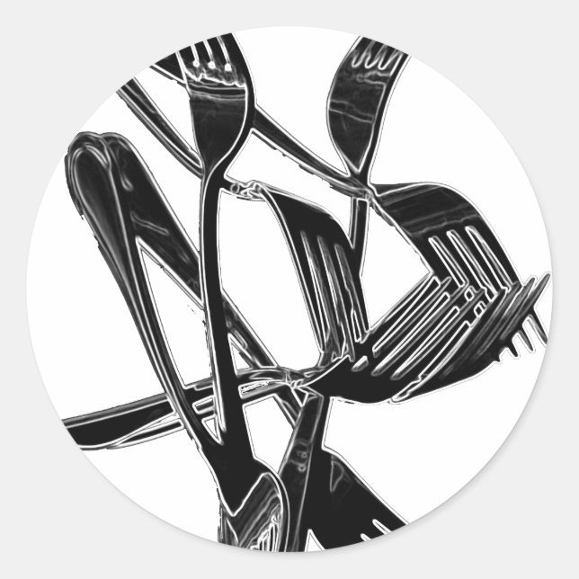 Metalic Classic Round Sticker (Front)