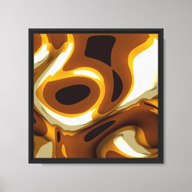 Metalic gold colour simulation  canvas print (Front)