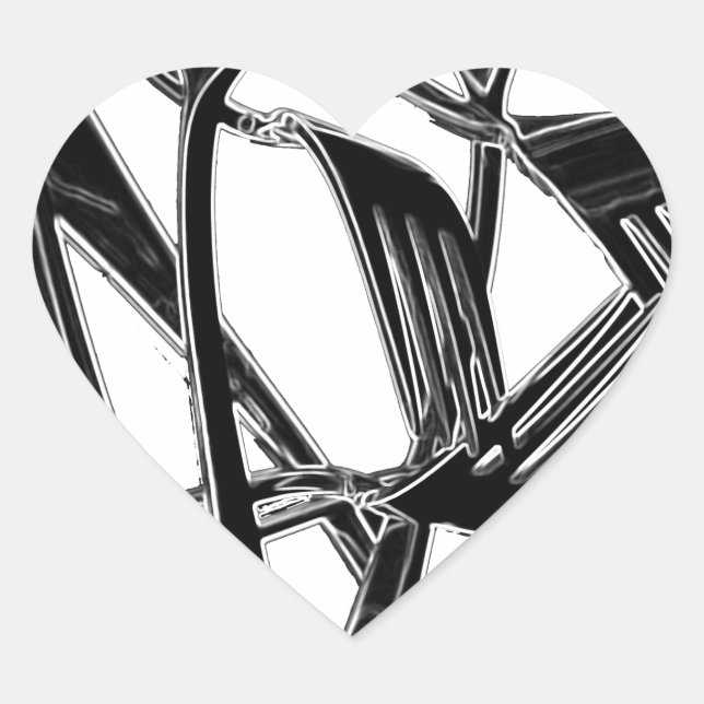 Metalic Heart Sticker (Front)