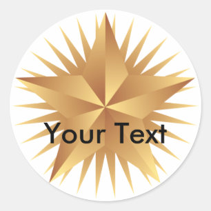 Metalic Look Gold Star Stickers