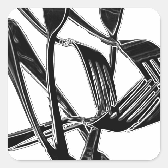 Metalic Square Sticker (Front)