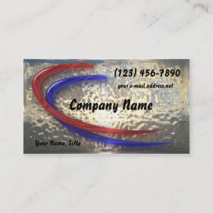 Metalic texture Glass Rods Business Card