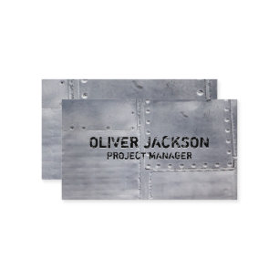 Metall Sheets Riveted Together Business Card