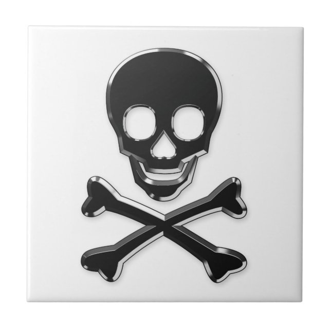 Metall skul and bones tile (Front)