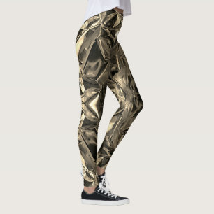 Metallic Abstract 101 Sepia Leggings