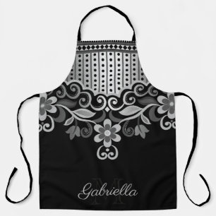Metallic Abstract Floral Apron