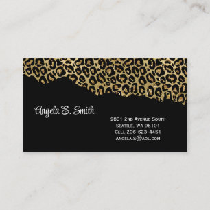 Metallic Animal Print Business Card