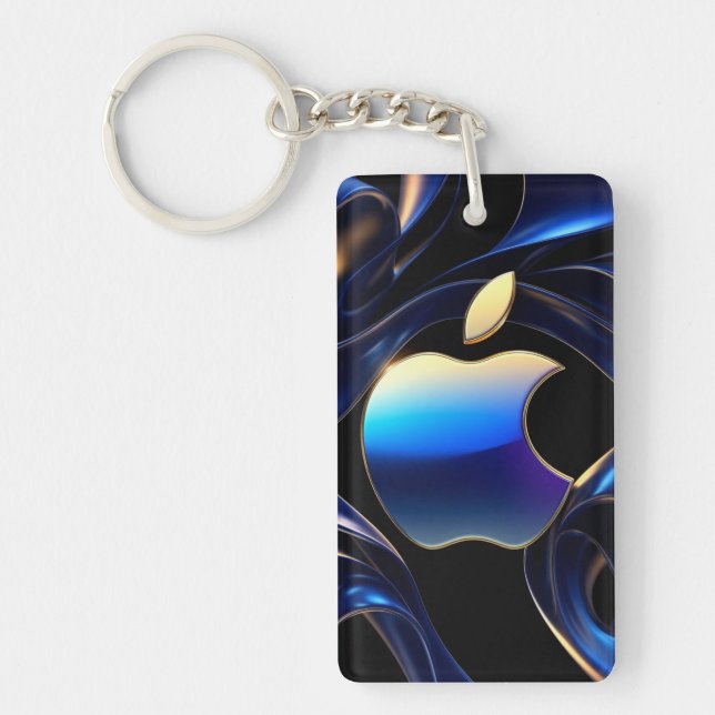 ✨ Metallic Apple Design For Modern Key Accessories Ring (Front)