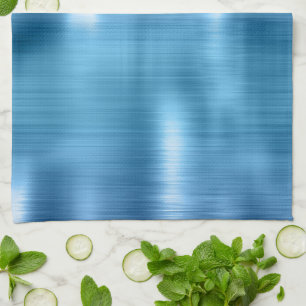 Metallic Aqua Blue Tea Towel