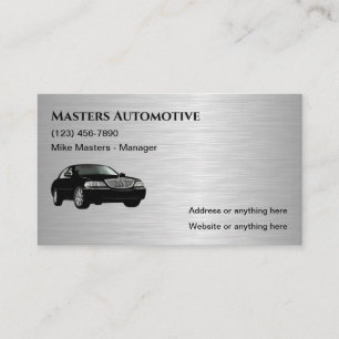Metallic Automotive Modern Business Cards
