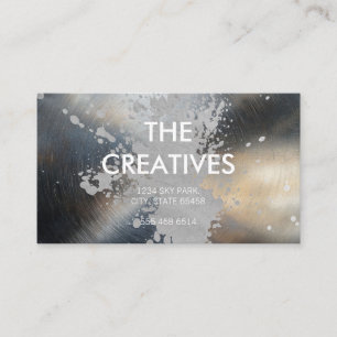 Metallic Background   Brushed Expressive Artistic Business Card