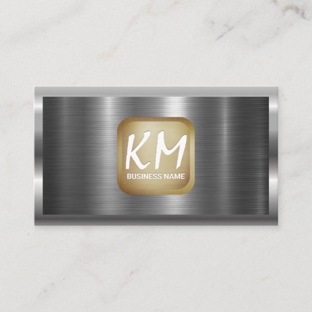 Metallic Background Business Card (Front)