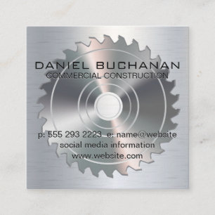 Metallic Background   Circular Saw Business Card