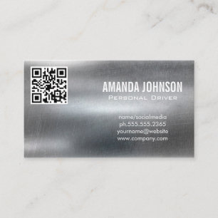 Metallic Background   QR Code Business Card