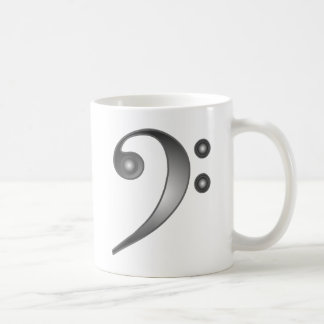 Metallic Bass Clef Coffee Mug